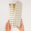 The Mosaic Factory Barcelona Carrelage mosaïque carré 30x30cm pour le mur et pour l'intérieur et l'extérieur porcelaine résistant au gel Or métallique SW397935