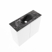 MONDIAZ TURE-DLUX Meuble toilette - 60cm - Talc - EDEN - vasque Lava - position centrale - 1 trou de robinet SW1103595