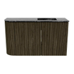 Mondiaz JOYA-DLUX Meuble de salle de bains 71,6cm - arrondi gauche couleur Shadow - Vasque FAYE position droite Sans trou de robinet couleur Lava SW1422863