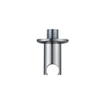 Fortifura Calvi Coude pour flexible de douche avec rosace ronde Inox brossé SW542645