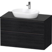 Duravit D-neo Meuble sous vasque 100x55x66.4cm 2 tiroirs Chêne (noir) mat SW641242