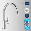 GROHE start curve Keukenkraan - hoog - chroom SW706422