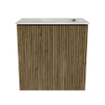 Mondiaz JOYA-DLUX 40cm toiletmeubel - kleur Dusk - Wastafel FAYE positie Rechts Zonder kraangat kleur Glace. SW1423138