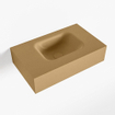 Mondiaz LEX Fontaine - 50x30x12cm - lavabo Droit - sans trous de robinet - solid surface - Oro SW1026183