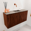 Mondiaz JOYA-DLUX Meuble de salle de bains 80cm - couleur Ruby - Vasque FAYE position Milieu Sans trou de robinet couleur Oza SW1425513