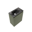 MONDIAZ TURE-DLUX meuble de toilette 40 cm Army. EDEN lavabo Lava position gauche. Sans trou de robinet. SW1103668