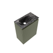 MONDIAZ TURE-DLUX Meuble toilette - 40cm - Army - EDEN - vasque Lava - position gauche - sans trou de robinet SW1103668