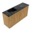 Mondiaz JOYA-DLUX 80cm toiletmeubel - kleur Oak - Wastafel FAYE positie Links Zonder kraangat kleur Lava. SW1422107