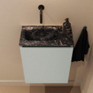MONDIAZ TURE-DLUX Meuble toilette - 40cm - Greey - EDEN - vasque Lava - position gauche - sans trou de robinet SW1103834