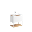 Crosswater Mada Ensemble de meuble - 60x36.7x61cm - lavabo - 1 trou de robinet - open frame - Blanc mat SW975300