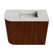 Mondiaz JOYA-DLUX 51.6cm toiletmeubel - ronding links kleur Ruby - Wastafel FAYE positie Rechts 1 kraangat kleur Opalo. SW1423747