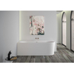 Plieger Kansas Hoekbad - 180x80x60cm - hoek links - met slotoverloop - met af- en overloopgarnituur - met poten - acryl - mat wit SW924790