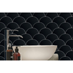 ÉCHANTILLON Par Goof Escama carrelage mural Écailles de poisson brillant noir SW735909