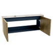 Mondiaz JOYA-DLUX Meuble de salle de bains 111.6cm - arrondi droit couleur Dusk - Vasque FAYE position Gauche 1 trou de robinet couleur Frappe. SW1423184