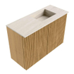 Mondiaz JOYA-DLUX 60cm meuble de salle de bains WC - couleur Oak - Vasque FAYE position Droite Sans trou de robinet couleur Meli. SW1423947