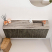 Mondiaz JOYA-DLUX 100cm meuble de toilette - couleur Shadow - Vasque FAYE position Droite 1 trou de robinet couleur Oza. SW1425058