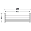 Duravit D code Porte-serviettes de bain 63x22 cm chrome GA49426
