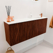 Mondiaz JOYA 100cm meuble de salle de bains - couleur Ruby - Vasque FAYE position Droite 1 trou de robinet couleur Talc. SW1421746