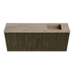 Mondiaz JOYA-DLUX 100cm meuble de salle de bains - couleur Shadow - Vasque FAYE position Droite Sans trou de robinet couleur Arena. SW1424812