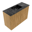 Mondiaz JOYA-DLUX 60cm meuble de salle de bains - couleur Oak - Vasque FAYE position Milieu 1 trou de robinet couleur Lava. SW1422053