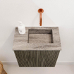 Mondiaz JOYA-DLUX Meuble de toilette 40cm - couleur Shadow - Vasque FAYE position Droite Sans trou de robinet couleur Oza SW1425012