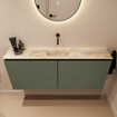 MONDIAZ TURE-DLUX Meuble WC 120cm Army. EDEN lavabo Frappe position milieu. Sans trou de robinet. SW1102634