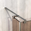 BRAUER Oblivion Douche à l'italienne - 90x200cm - paroi latérale 30 cm - revêtement verre - verre bronze - Inox brossé PVD SW1417920