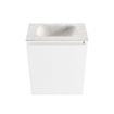 MONDIAZ TURE-DLUX Meuble toilette - 40cm - Talc - EDEN - vasque Ostra - position centrale - sans trou de robinet SW1104669