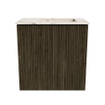 Mondiaz JOYA-DLUX 40cm toiletmeubel - kleur Shadow - Wastafel FAYE positie Rechts Zonder kraangat kleur Nata. SW1424944