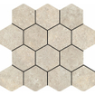 Baldocer Cerámica Stoneland Ivory mosaïque hexagone sur trame de 29x27cm SW1153394