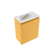 MONDIAZ TURE-DLUX Meuble WC 40 cm Ocher. EDEN lavabo Ostra position gauche. Sans trou de robinet. SW1104922