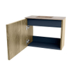 Mondiaz JOYA-DLUX 50cm toiletmeubel - kleur Dusk - Wastafel FAYE positie Links Zonder kraangat kleur Saba. SW1426046