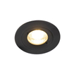 QAZQA Xena spot encastré - set de 8 - 8x8cm - IP44 - rond - noir mat SW1210677