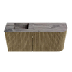 Mondiaz JOYA-DLUX 91.6cm toiletmeubel - ronding rechts kleur Dusk - Wastafel FAYE positie Links Zonder kraangat kleur Sombra. SW1426170