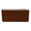 Mondiaz JOYA-DLUX 91.6cm toiletmeubel - ronding links kleur Ruby - Wastafel FAYE positie Rechts 1 kraangat kleur Arena. SW1425302