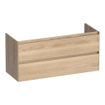 BRAUER Inspire wastafelonderkast 120 2 softclose lades - greeploos - 1 sifon uitsparing - massief eiken - lamellen eiken naturel SW1200579