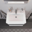 Duravit d-neo lavabo avec wonderglass 65x48x16.5cm 1 trou pour robinetterie rectangle céramique blanc SW640389