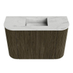 Mondiaz JOYA-DLUX Meuble de salle de bains 63,2cm - arrondi gauche et droite couleur Shadow - Vasque FAYE position Milieu Sans trou de robinet couleur Opalo SW1422969