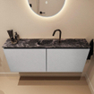 MONDIAZ TURE-DLUX meuble WC 120 cm Plata. Lavabo EDEN Lava position milieu. Avec 1 trou de robinet. SW1103991