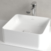 Villeroy & Boch Collaro lavabo à poser - carré 38x38cm - sans trop-plein sans trou de robinetterie blanc SW336075