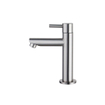 QeramiQ Fuente Ensemble de lavabo - 40x21.5x12cm - droit - lisse - demi-rond - 1 trou de robinet - céramique - robinet de lave-mains en acier inoxydable brossé - bouchon de vidange - siphon abaissé - beige SW1232816