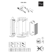 Plieger Siena designradiator verticaal enkel 1800x318mm 766W mat wit 7253152
