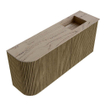 Mondiaz JOYA-DLUX 91.6cm meuble de toilette - arrondi gauche couleur Dusk - Vasque FAYE position Droite Sans trou de robinet couleur Arena. SW1425780