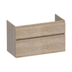 BRAUER Advance Meuble sous lavabo - 100x46x60cm - 2 tiroirs sans poignée softclose - 1 découpe siphon - MFC - legno calore SW421118