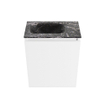 MONDIAZ TURE-DLUX Meuble toilette - 40cm - Talc - EDEN - vasque Lava - position gauche - sans trou de robinet SW1103590