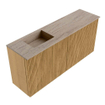 Mondiaz JOYA-DLUX 90cm toiletmeubel - kleur Oak - Wastafel FAYE positie Links 1 kraangat kleur Saba. SW1426238