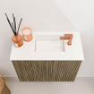 Mondiaz JOYA 50cm toiletmeubel - kleur Dusk - Wastafel FAYE positie Rechts 1 kraangat kleur Talc. SW1421553