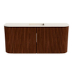 Mondiaz JOYA-DLUX Meuble de toilette 93,2cm - arrondis gauche et droite couleur Ruby - Vasque FAYE position Milieu Sans trou de robinet couleur Meli. SW1425427