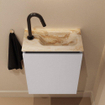 MONDIAZ TURE-DLUX Meuble toilette - 40cm - Cale - EDEN - vasque Frappe - position droite - 1 trou de robinet SW1102664