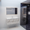Mondiaz VICA Meuble Carrara avec 2 tiroirs 120x50x45cm vasque lavabo Denia centre 1 trou de robinet SW410275